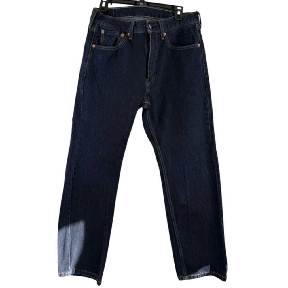 Vintage Levi's 505 Dark Wash Regular Straight Denim Jeans Mens 32x29 Retro